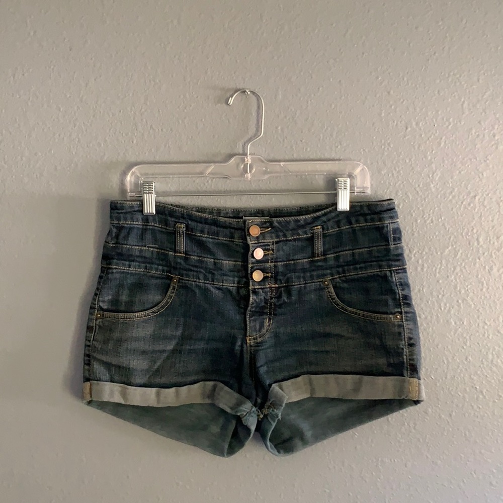 Xhilaration | Women’s Sz 12 Mid Rise Button Fly Denim Shorts
